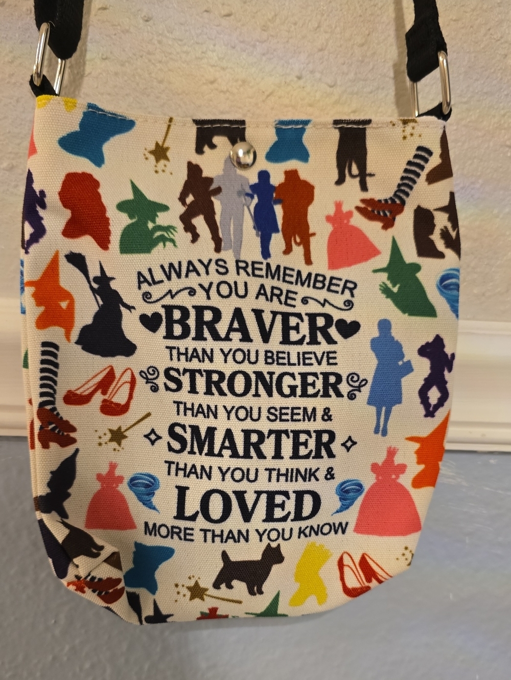 From The Movie Wicked: Printed Crossbody Bag - Multicolor